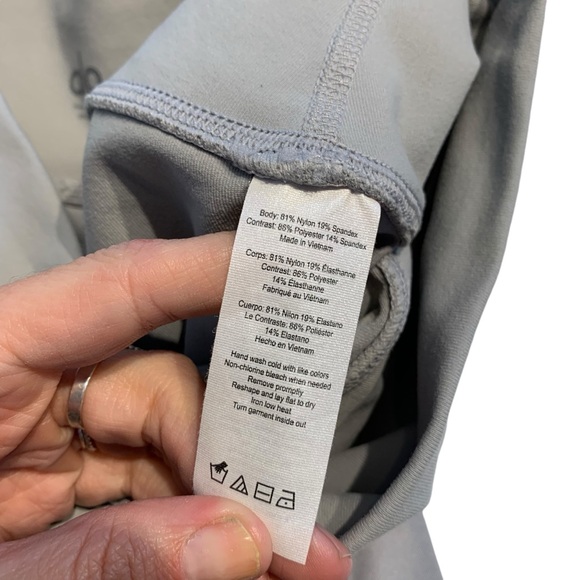 ALO | Women’s High Waisted Epic Mesh Legging - Sz Med - Light Grey - Picture 7 of 14